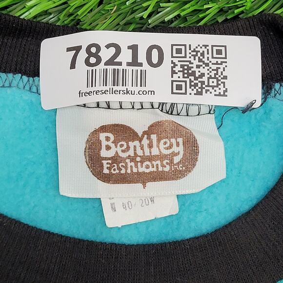 Vintage 80s Bentley-Fashions Ringer Sweatshirt Women 2XL 26x23 USA Baggy - Picture 10 of 11